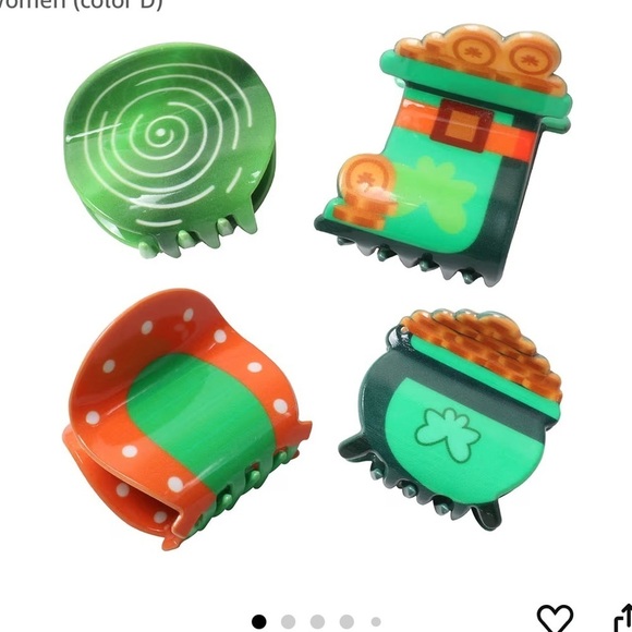 St Patrick’s day claw clips pack of 6 green Irish - Picture 3 of 6